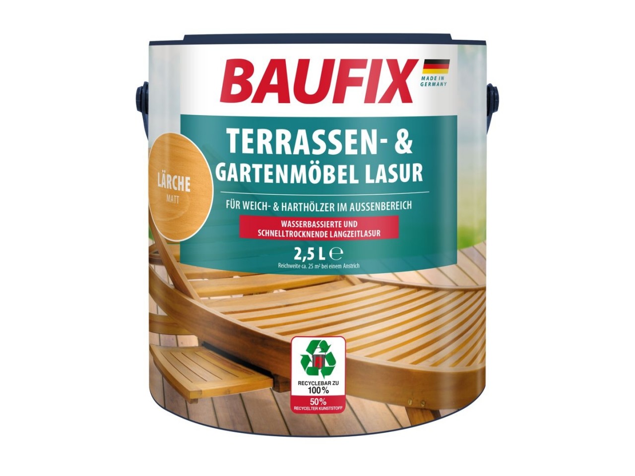 Terras en tuinmeubelbeits lariks 2,5 Liter