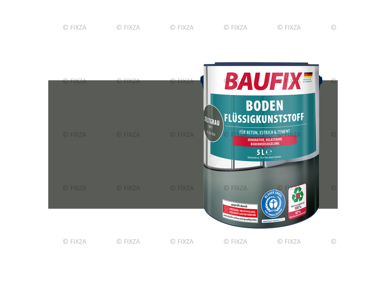 Betonvloer verf zeildoek grijs 5 Liter