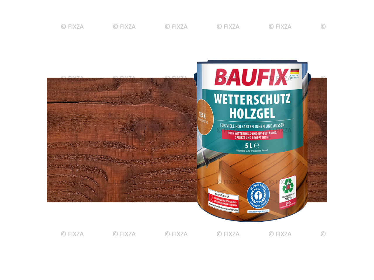 Houtbeschermende Gel- Beits teak 5 Liter