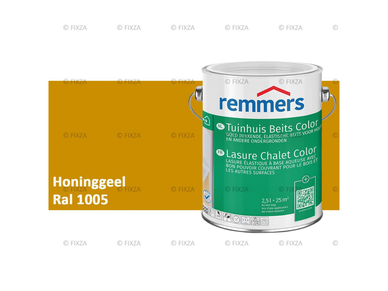fixza-remmers-tuinhuis-beits-color-ral-1005-honinggeel-2,5liter