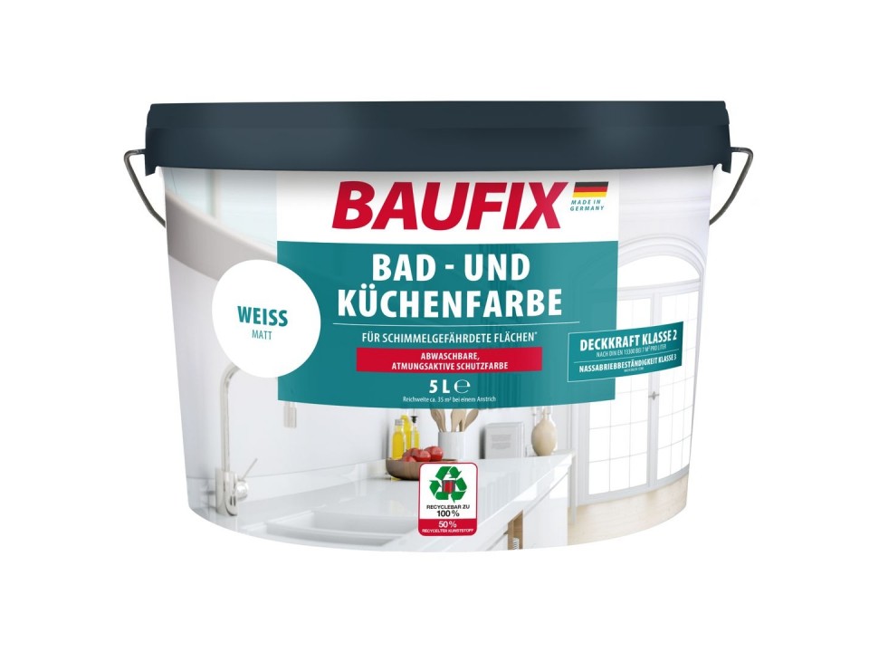 Badkamer & Keuken verf wit 5 Liter