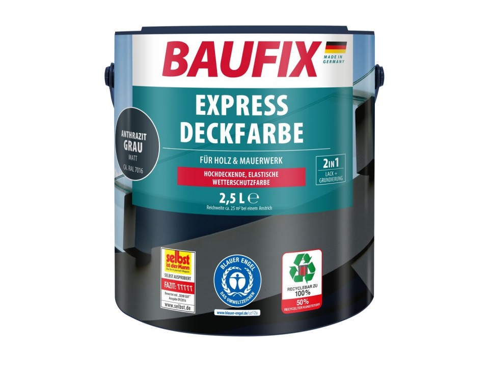 Express Dekkende lakverf antraciet grijs 2,5 Liter