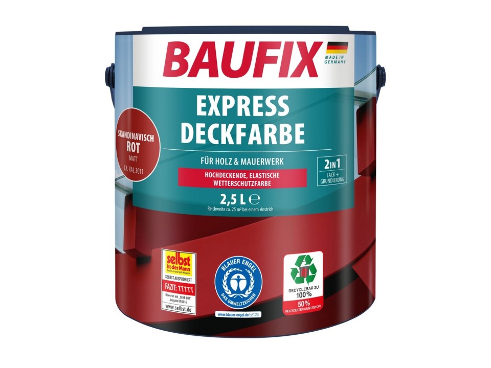 Express Dekkende lakverf  Scandinavisch rood 2,5 Liter