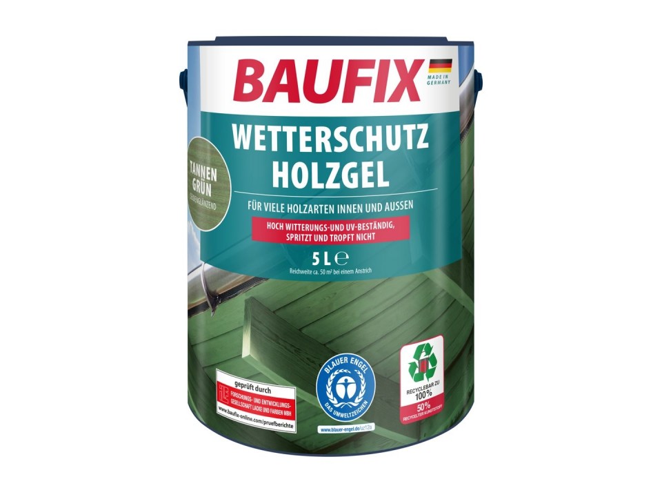 Houtbeschermende Gel- Beits dennengroen 5 Liter