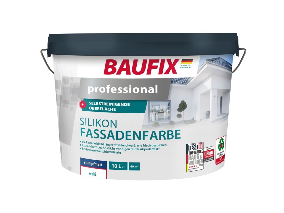 Professionele Siliconen Gevelverf wit 10 Liter + verwerkingset 1