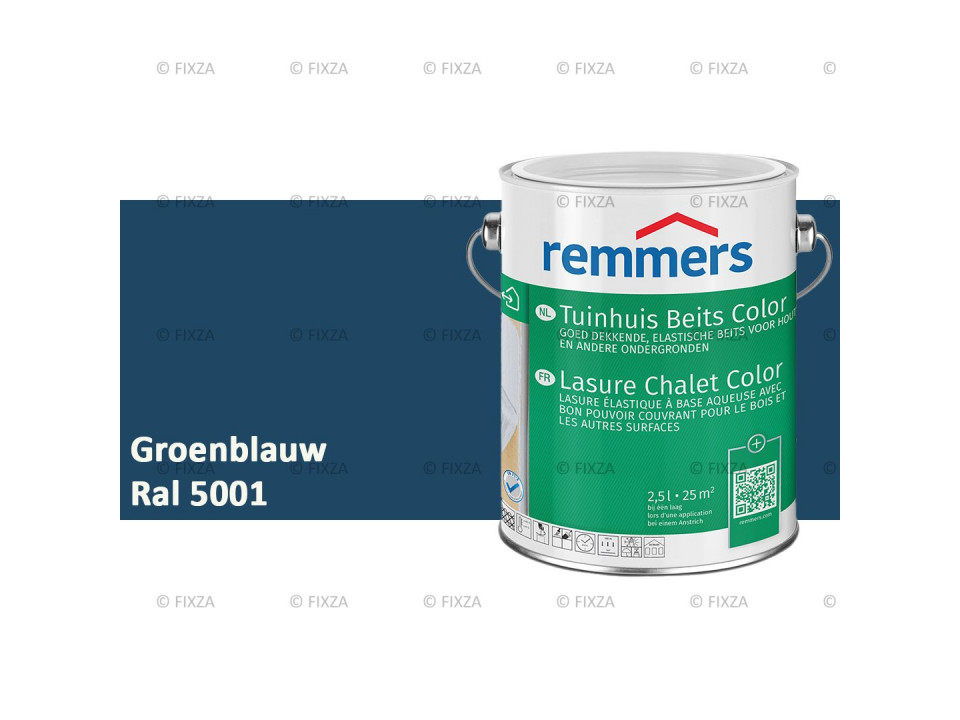 fixza-remmers-tuinhuis-beits-color-ral-5001-groenblauw-2,5liter