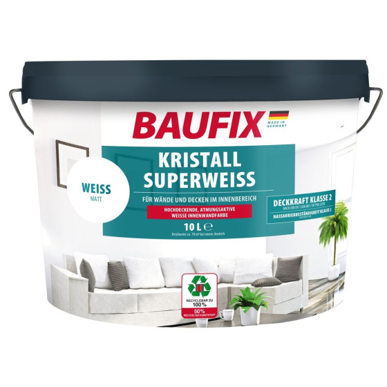 BAUFIX Kristal Superwit Muurverf wit (info-blad)