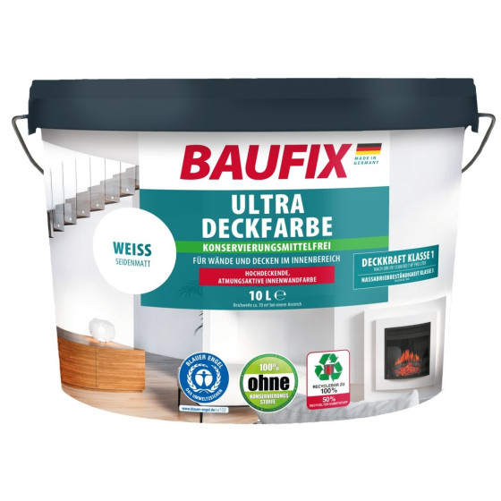 BAUFIX Ultra- Dekkende Muurverf conserveermiddelvrij (info-blad)