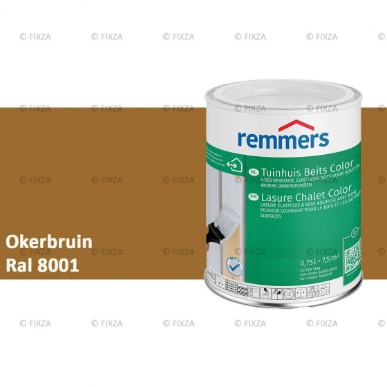 fixza-remmers-tuinhuis-beits-color-ral-8001-okerbruin-0,75liter