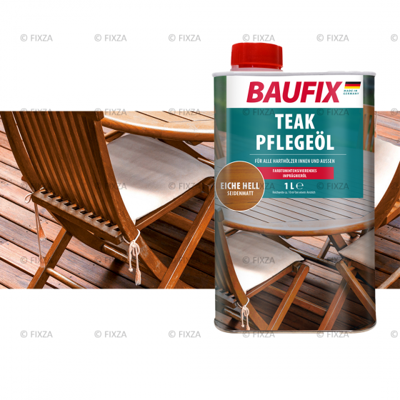 Teak onderhoudsolie licht eiken 1 Liter