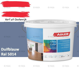ADLER Aviva Ultra-Color SD – Duifblauw – Premium watergedragen muurverf met Smart-Dry Technology | Strepenvrij, hoge dekking, matte binnenverf voor wanden & plafonds