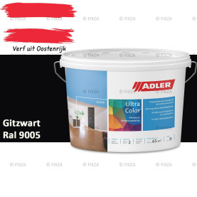 ADLER Aviva Ultra-Color SD – Gitzwart – Premium watergedragen muurverf met Smart-Dry Technology | Strepenvrij, hoge dekking, matte binnenverf voor wanden & plafonds