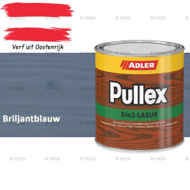 ADLER Pullex 3in1 lazuur – Briljantblauw – Houtbeits met Drievoudige Werking voor Gevel, Schutting en Tuinhout – Grondlaag, Bescherming en Afwerking in Één
