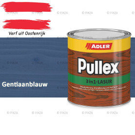 ADLER Pullex 3in1 lazuur – Gentiaanblauw – Houtbeits met Drievoudige Werking voor Gevel, Schutting en Tuinhout – Grondlaag, Bescherming en Afwerking in Één
