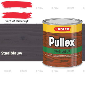 ADLER Pullex 3in1 lazuur – Staalblauw – Houtbeits met Drievoudige Werking voor Gevel, Schutting en Tuinhout – Grondlaag, Bescherming en Afwerking in Één
