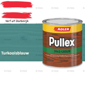 ADLER Pullex 3in1 lazuur – Turkooisblauw – Houtbeits met Drievoudige Werking voor Gevel, Schutting en Tuinhout – Grondlaag, Bescherming en Afwerking in Één