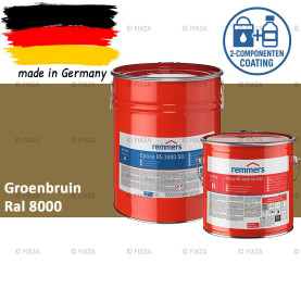 Remmers Epoxy BS 3000 SG – Professionele 2-Componenten Epoxy Vloercoating – RAL 8000 Groenbruin