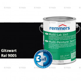 Multi- Lak 3in1 RAL 9005 Gitzwart - lakverf voor Hout, Metaal en Kunststof
