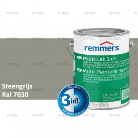 Multi- Lak 3in1 RAL 7030 Steengrijs - lakverf voor Hout, Metaal en Kunststof
