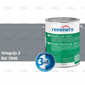 Multi- Lak 3in1 RAL 7046 Telegrijs 2 - lakverf voor Hout, Metaal en Kunststof