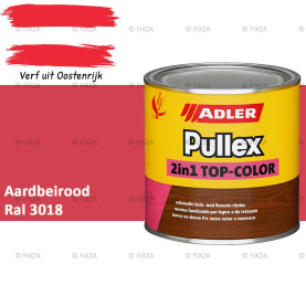 ADLER Pullex 2in1 Top-Color – RAL 3018 Aardbeirood – Dekkende Buitenverf & Houtlazuur | Houtbescherming voor Buiten