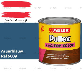 ADLER Pullex 2in1 Top-Color – RAL 5009 Azuurblauw – Dekkende Buitenverf & Houtlazuur | Houtbescherming voor Buiten