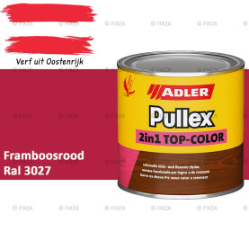 ADLER Pullex 2in1 Top-Color – RAL 3027 Framboosrood – Dekkende Buitenverf & Houtlazuur | Houtbescherming voor Buiten