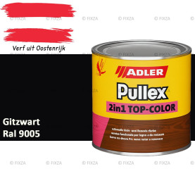 ADLER Pullex 2in1 Top-Color – RAL 9005 Gitzwart – Dekkende Buitenverf & Houtlazuur | Houtbescherming voor Buiten