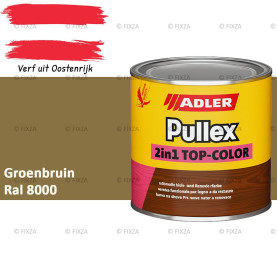 ADLER Pullex 2in1 Top-Color – RAL 8000 Groenbruin – Dekkende Buitenverf & Houtlazuur | Houtbescherming voor Buiten