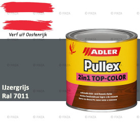 ADLER Pullex 2in1 Top-Color – RAL 7011 IJzergrijs – Dekkende Buitenverf & Houtlazuur | Houtbescherming voor Buiten