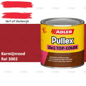 ADLER Pullex 2in1 Top-Color – RAL 3002 Karmijnrood – Dekkende Buitenverf & Houtlazuur | Houtbescherming voor Buiten