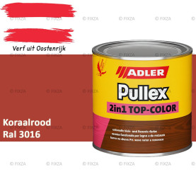 ADLER Pullex 2in1 Top-Color – RAL 3016 Koraalrood – Dekkende Buitenverf & Houtlazuur | Houtbescherming voor Buiten