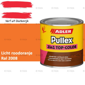 ADLER Pullex 2in1 Top-Color – RAL 2008 Licht roodoranje – Dekkende Buitenverf & Houtlazuur | Houtbescherming voor Buiten
