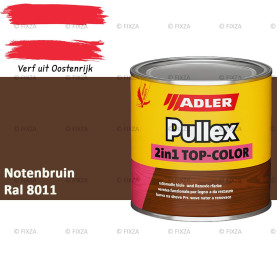 ADLER Pullex 2in1 Top-Color – RAL 8011 Notenbruin – Dekkende Buitenverf & Houtlazuur | Houtbescherming voor Buiten