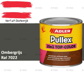 ADLER Pullex 2in1 Top-Color – RAL 7022 Ombergrijs – Dekkende Buitenverf & Houtlazuur | Houtbescherming voor Buiten