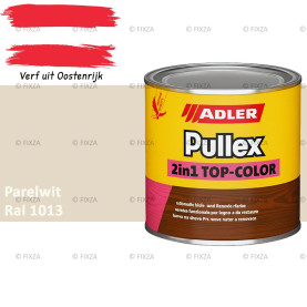 ADLER Pullex 2in1 Top-Color – RAL 1013 Parelwit – Dekkende Buitenverf & Houtlazuur | Houtbescherming voor Buiten