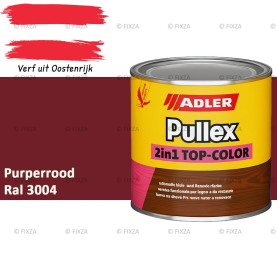 ADLER Pullex 2in1 Top-Color – RAL 3004 Purperrood – Dekkende Buitenverf & Houtlazuur | Houtbescherming voor Buiten