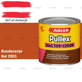 ADLER Pullex 2in1 Top-Color – RAL 2001 Roodoranje – Dekkende Buitenverf & Houtlazuur | Houtbescherming voor Buiten