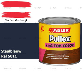 ADLER Pullex 2in1 Top-Color – RAL 5011 Staalblauw – Dekkende Buitenverf & Houtlazuur | Houtbescherming voor Buiten