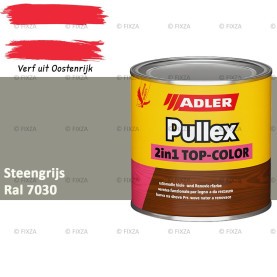 ADLER Pullex 2in1 Top-Color – RAL 7030 Steengrijs – Dekkende Buitenverf & Houtlazuur | Houtbescherming voor Buiten