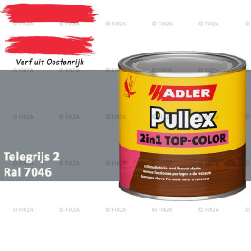ADLER Pullex 2in1 Top-Color – RAL 7046 Telegrijs 2 – Dekkende Buitenverf & Houtlazuur | Houtbescherming voor Buiten