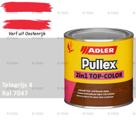 ADLER Pullex 2in1 Top-Color – RAL 7047 Telegrijs 4 – Dekkende Buitenverf & Houtlazuur | Houtbescherming voor Buiten
