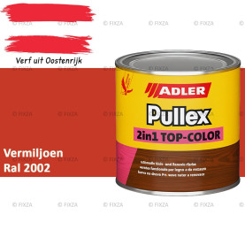 ADLER Pullex 2in1 Top-Color – RAL 2002 Vermiljoen – Dekkende Buitenverf & Houtlazuur | Houtbescherming voor Buiten