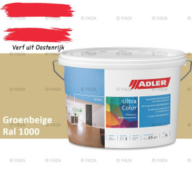 ADLER Aviva Ultra-Color SD – Groenbeige – Premium watergedragen muurverf met Smart-Dry Technology | Strepenvrij, hoge dekking, matte binnenverf voor wanden & plafonds
