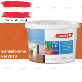 ADLER Aviva Ultra-Color SD – Signaaloranje – Premium watergedragen muurverf met Smart-Dry Technology | Strepenvrij, hoge dekking, matte binnenverf voor wanden & plafonds
