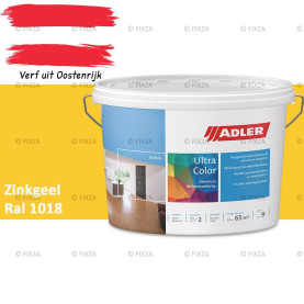 ADLER Aviva Ultra-Color SD – Zinkgeel – Premium watergedragen muurverf met Smart-Dry Technology | Strepenvrij, hoge dekking, matte binnenverf voor wanden & plafonds