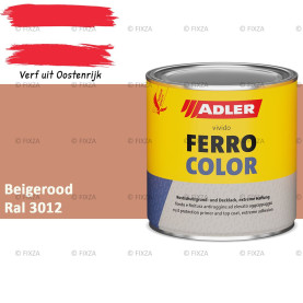 ADLER Ferrocolor 3-in-1 Roestwerend – Metaallak voor IJzer, Staal, Zink & Aluminium | Roestwerende Grond- & Deklaag voor Binnen & Buiten – Beigerood RAL 3012