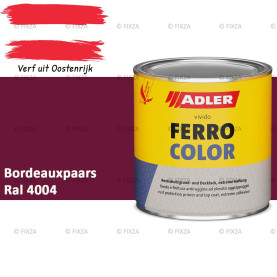 ADLER Ferrocolor 3-in-1 Roestwerend – Metaallak voor IJzer, Staal, Zink & Aluminium | Roestwerende Grond- & Deklaag voor Binnen & Buiten – Bordeauxpaars RAL 4004