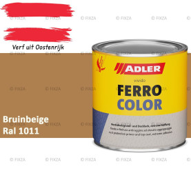 ADLER Ferrocolor 3-in-1 Roestwerend – Metaallak voor IJzer, Staal, Zink & Aluminium | Roestwerende Grond- & Deklaag voor Binnen & Buiten – Bruinbeige RAL 1011