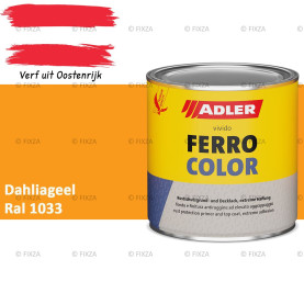 ADLER Ferrocolor 3-in-1 Roestwerend – Metaallak voor IJzer, Staal, Zink & Aluminium | Roestwerende Grond- & Deklaag voor Binnen & Buiten – Dahliageel RAL 1033